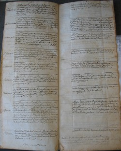Picture of prison register showing dates of Petit's entry and departure